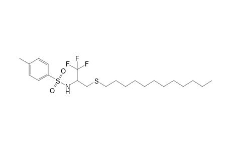N-(1,1,1-Trifluoro-3-(dodecanylsulfanyl)propan-2-yl)toluenesulfonamide