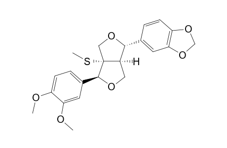 5-[(1S,3aS,4S,6aR)-4-(3,4-Dimethoxy-phenyl)-3a-methylsulfanyl-tetrahydro-furo[3,4-c]furan-1-yl]-benzo[1,3]dioxole