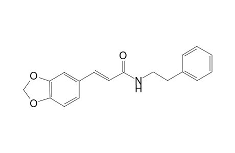 (E)-3-(1,3-benzodioxol-5-yl)-N-phenethyl-acrylamide