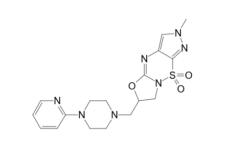 2-METHYL-6-[1-[4-(2-PYRIDYL)-PIPERAZINYL]]-METHYL-6,7-DIHYDRO-2H-OXAZOLO-[3,2-B]-PYRAZOLO-[4,3-E]-[1,2,4]-THIADIAZINE-9,9-DIOXIDE