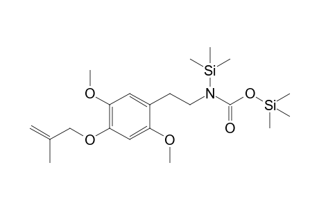 N-(2,5-dimethoxy-4-(2-methyl-2-propenoxy)phenethyl)carbamic acid 2TMS