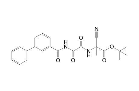 t-Butyl 2-[2'-benzamido-2'-oxoacetamido]-2-cyano-5-phenylpropanoate