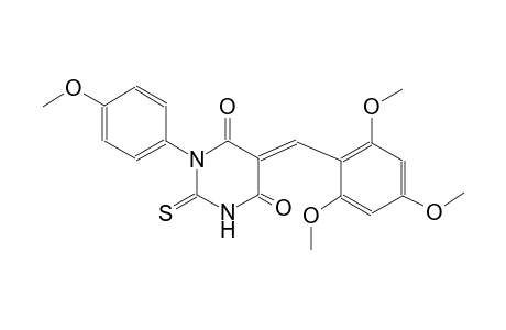 4,6(1H,5H)-pyrimidinedione, dihydro-1-(4-methoxyphenyl)-2-thioxo-5-[(2,4,6-trimethoxyphenyl)methylene]-, (5E)-