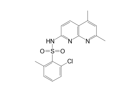 Benzenesulfonamide, 2-chloro-N-(5,7-dimethyl-1,8-naphthyridin-2-yl)-6-methyl-