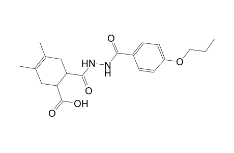 3,4-dimethyl-6-{[2-(4-propoxybenzoyl)hydrazino]carbonyl}-3-cyclohexene-1-carboxylic acid