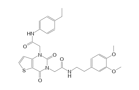 3-[5-(3,4-dimethoxyphenyl)-2-oxopentyl]-1-[3-(4-ethylphenyl)-2-oxopropyl]-1H,2H,3H,4H-thieno[3,2-d]pyrimidine-2,4-dione