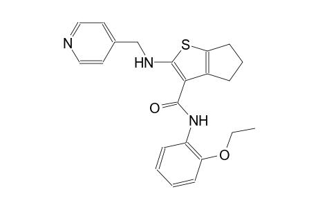 4H-cyclopenta[b]thiophene-3-carboxamide, N-(2-ethoxyphenyl)-5,6-dihydro-2-[(4-pyridinylmethyl)amino]-