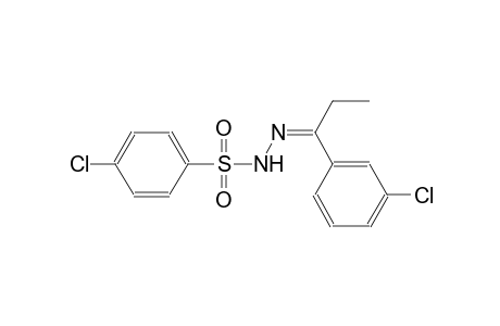 4-chloro-N'-[(Z)-1-(3-chlorophenyl)propylidene]benzenesulfonohydrazide
