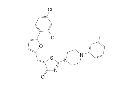 (5Z)-5-{[5-(2,4-dichlorophenyl)-2-furyl]methylene}-2-[4-(3-methylphenyl)-1-piperazinyl]-1,3-thiazol-4(5H)-one
