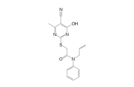 N-allyl-2-(5-cyano-4-hydroxy-6-methyl-pyrimidin-2-ylsulfanyl)-N-phenyl-acetamide