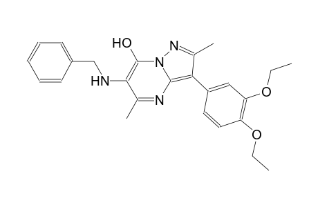 pyrazolo[1,5-a]pyrimidin-7-ol, 3-(3,4-diethoxyphenyl)-2,5-dimethyl-6-[(phenylmethyl)amino]-