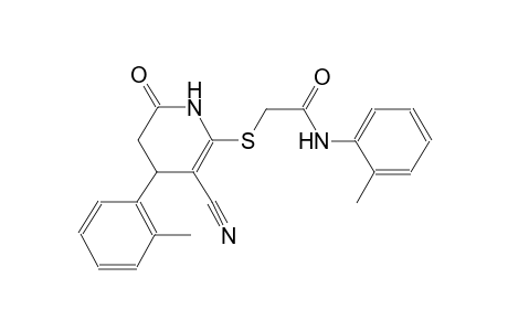 acetamide, 2-[[3-cyano-1,4,5,6-tetrahydro-4-(2-methylphenyl)-6-oxo-2-pyridinyl]thio]-N-(2-methylphenyl)-