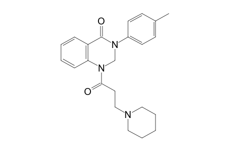 2,3-DIHYDRO-1-(3-PIPERIDINOPROPIONYL)-3-p-TOLYL-4(1H)-QUINAZOLINONE