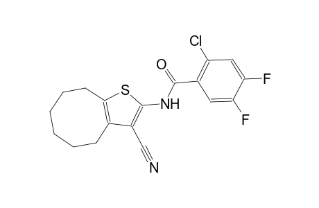 2-chloro-N-(3-cyano-4,5,6,7,8,9-hexahydrocycloocta[b]thien-2-yl)-4,5-difluorobenzamide