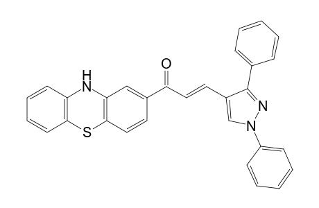 (E)-1-(10H-phenothiazin-8-yl)-3-(1,3-diphenyl-1H-pyrazol-4-yl) prop-2-en-1-one