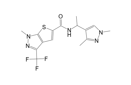 N-[1-(1,3-dimethyl-1H-pyrazol-4-yl)ethyl]-1-methyl-3-(trifluoromethyl)-1H-thieno[2,3-c]pyrazole-5-carboxamide