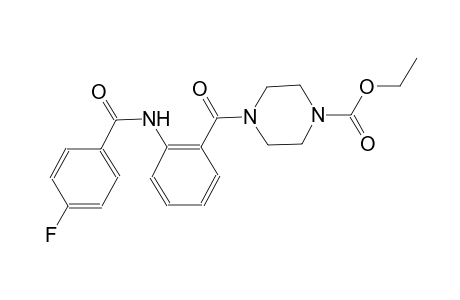 4-[[2-[[(4-fluorophenyl)-oxomethyl]amino]phenyl]-oxomethyl]-1-piperazinecarboxylic acid ethyl ester
