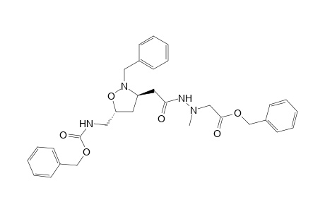 benzyl (3R*,5R*)-[2-[[N-benzyl-5-[[(benzyloxycarbonyl)amino]methyl]isoxazolidin-3-yl]acetyl]-1-methylhydrazino]acetate