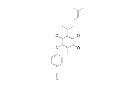 2-(1,5-DIMETHYL-4-HEXENYL)-3-HYDROXY-5-METHYL-6-[(4'-CYANOPHENYL)-AMINE]-1,4-BENZOQUINONE