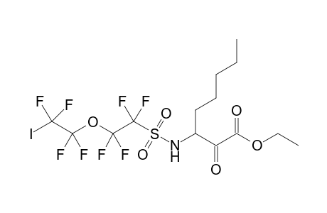 Ethyl 3-[N-(5-iodo-3-oxaoctafluoropentanesulfonyl)]amino-2-oxo-octanoate