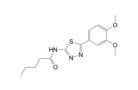 N-[5-(3,4-dimethoxyphenyl)-1,3,4-thiadiazol-2-yl]pentanamide