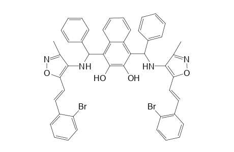 1,4-Bis(((5-((E)-2-bromostyryl)-3-methylisoxazol-4-yl)amino)(phenyl)methyl)naphthalene-2,3-diol