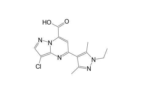 pyrazolo[1,5-a]pyrimidine-7-carboxylic acid, 3-chloro-5-(1-ethyl-3,5-dimethyl-1H-pyrazol-4-yl)-