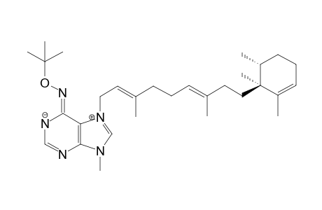 7-[(2'E,6'E)-3,7-Dimethyl-9-[(1R,6S)-1,2,6-trimethylcyclohex-2-enyl]nona-2,6-dienyl]-6-tert-butoxyamino-9-methyl-7H-purinum