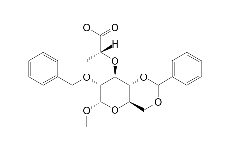 METHYL_2-O-BENZYL-4,6-BENZYLIDENE-3-O-[(R)]-1-CARBOXYETHYL]-ALPHA-D-GLUCOPYRANOSIDE