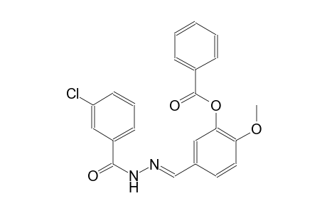 5-{(E)-[(3-chlorobenzoyl)hydrazono]methyl}-2-methoxyphenyl benzoate