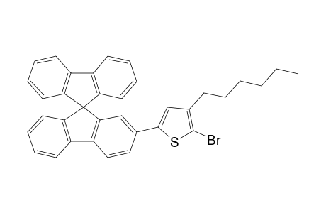 2-bromanyl-3-hexyl-5-(9,9'-spirobi[fluorene]-2-yl)thiophene