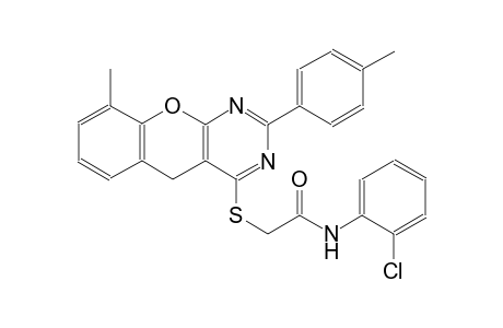 acetamide, N-(2-chlorophenyl)-2-[[9-methyl-2-(4-methylphenyl)-5H-[1]benzopyrano[2,3-d]pyrimidin-4-yl]thio]-