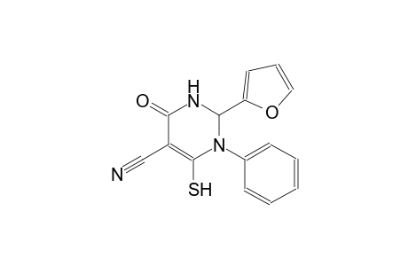 2-(2-furanyl)-4-mercapto-6-oxo-3-phenyl-1,2-dihydropyrimidine-5-carbonitrile