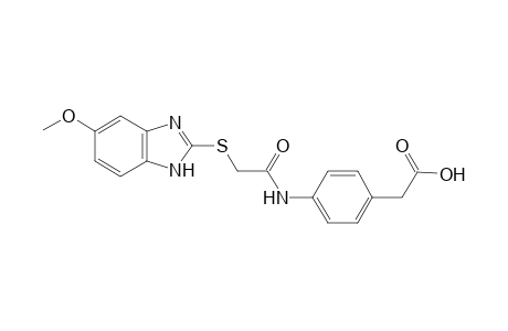 Benzeneacetic acid, 4-[[2-[(5-methoxy-1H-1,3-benzimidazol-2-yl)thio]acetyl]amino]-