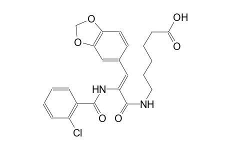 6-({(2Z)-3-(1,3-benzodioxol-5-yl)-2-[(2-chlorobenzoyl)amino]-2-propenoyl}amino)hexanoic acid