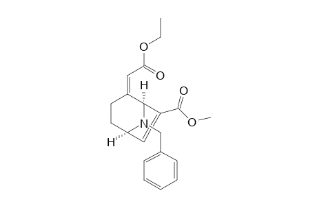 Ethyl (Z,1RS,5RS)-(8-benzyl-7-(methoxycarbonyl)-8-aza-bicyclo[3.2.1]oct-6-en-2-ylidene)-acetate