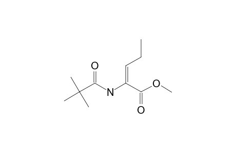 METHYL-(E)-2-(N-PIVALOYLAMINO)-2-PENTENOATE;MINOR_ISOMER