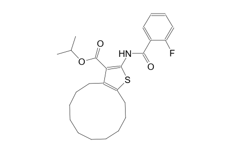 isopropyl 2-[(2-fluorobenzoyl)amino]-4,5,6,7,8,9,10,11,12,13-decahydrocyclododeca[b]thiophene-3-carboxylate