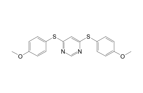 4,6-bis[(4-methoxyphenyl)sulfanyl]pyrimidine