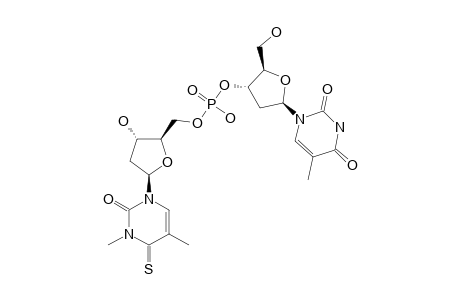 [(2R,3S,5R)-5-(2,4-diketo-5-methyl-pyrimidin-1-yl)-2-methylol-tetrahydrofuran-3-yl] [(2R,3S,5R)-3-hydroxy-5-(2-keto-3,5-dimethyl-4-thioxo-pyrimidin-1-yl)tetrahydrofuran-2-yl]methyl hydrogen phosphate