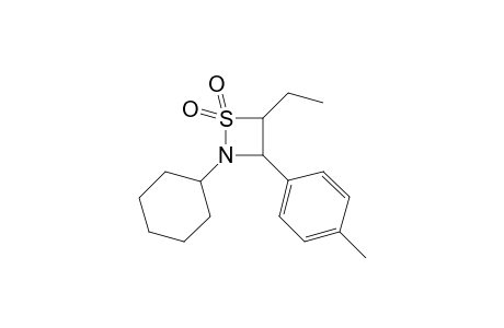 cis-and trans-2-Cyclohexyl-3-(4-methylphenyl)-4-ethyl-1,2-thiazetizine 1,1-dioxide
