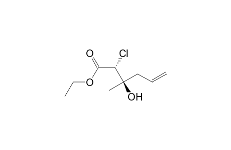 Ethyl (2R*,3R*)-2-chloro-3-methyl-3-hydroxyhex-5-enoate