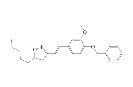 Isoxazole, 4,5-dihydro-3-[2-[3-methoxy-4-(phenylmethoxy)phenyl]ethenyl]-5-pentyl-, (E)-(.+-.)-