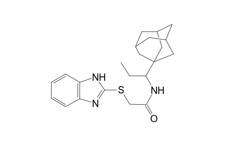 N-[1-(1-adamantyl)propyl]-2-(1H-benzimidazol-2-ylsulfanyl)acetamide