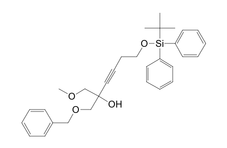 6-Benzyloxy-5-hydroxy-5-methoxymethyl-3-hexynyl tert-butyldiphenylsilyl ether