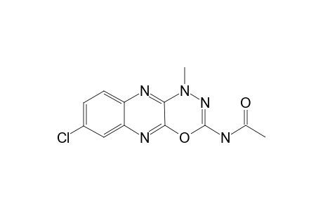 2-ACETAMINO-8-CHLORO-4-METHYL-4H-1,3,4-OXADIAZINO-[5,6-B]-QUINOXALINE