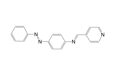 4-[(E)-phenyldiazenyl]-N-[(E)-4-pyridinylmethylidene]aniline