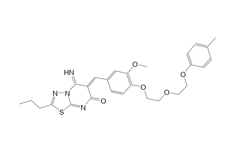 7H-[1,3,4]thiadiazolo[3,2-a]pyrimidin-7-one, 5,6-dihydro-5-imino-6-[[3-methoxy-4-[2-[2-(4-methylphenoxy)ethoxy]ethoxy]phenyl]methylene]-2-propyl-,