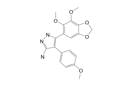 4-(4-Methoxyphenyl)-5-(2,3-dimethoxy-4,5-methylenedioxyphenyl)-1H-pyrazol-3-amine