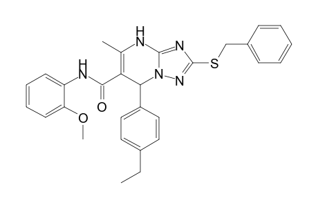2-(Benzylthio)-7-(4-ethylphenyl)-N-(2-methoxyphenyl)-5-methyl-4,7-dihydro[1,2,4]triazolo[1,5-a]pyrimidine-6-carboxamide